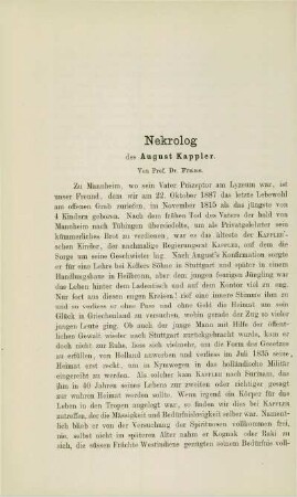 Nekrolog des August Kappler