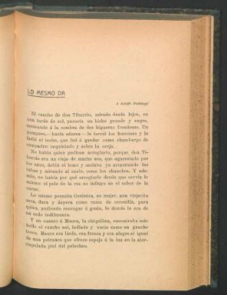 Lo mesmo da : A Adolfo Rothkopf