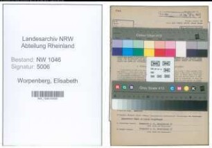 Entnazifizierung Elisabeth Worpenberg , geb. 03.03.1921 (Hilfsbuchhalterin)