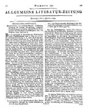 Vollständige Sammlung der Herzogl. Braunschweig-Lüneburgschen Wechsel-Verordnungen und deren Landesherrlichen Declarationen. Mit erläuternden Anmerkungen von K. I. G. Wolffram. Braunschweig: Schulbuchhandl. 1793
