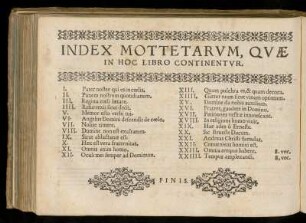Index mottetarum