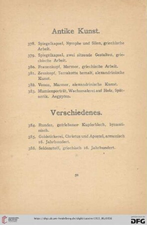 Verschiedenes (Nr. 384-386)