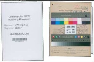 Entnazifizierung Lina Quambusch , geb. 15.07.1905 (Gastwirtin)