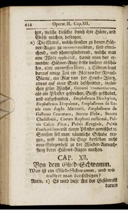Cap. XII. Von dem Glied-Schwamm.