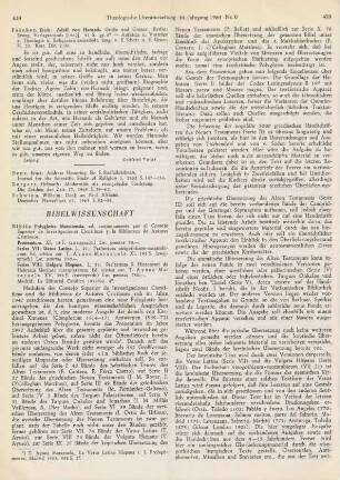 419-421 [Rezension] Psalterium Visigothicum-Mozarabicum