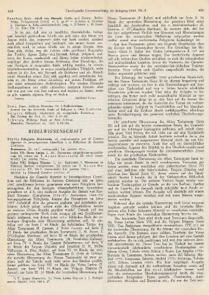 419-421 [Rezension] Psalterium Visigothicum-Mozarabicum
