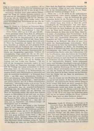 62-63 [Rezension] Rademacher, Arnold, Der Glaube als einheitliche Lebensform [Des Glaubens einheitliche Lebensform]