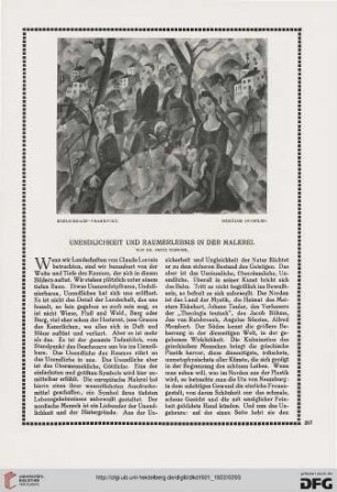 Unendlichkeit und Raumerlebnis in der Malerei