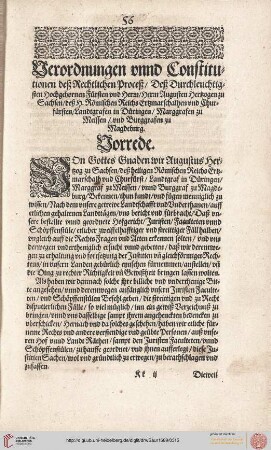 Kursächsische Konstitutionen 1572