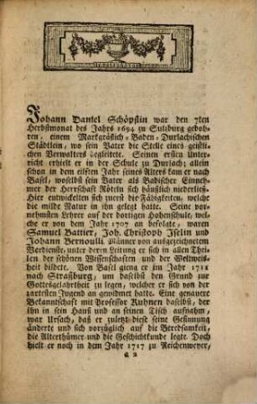 Kurze Schilderung des Lebens Schöpflins und Herrmanns