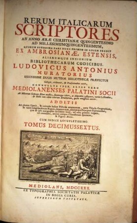 Rerum italicarum Scriptores, 16