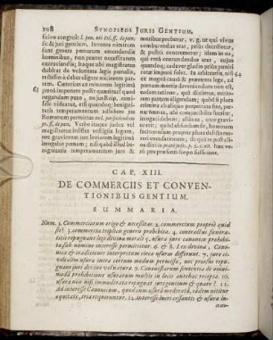 Cap. XIII. De Commerciis Et Conventionibus Gentium.
