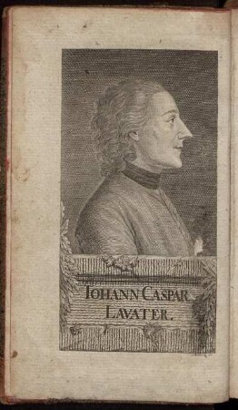 Johann Caspar Lavater. Frontispiz [Kupfer]