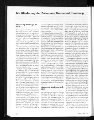 Die Gliederung der Freien und Hansestadt Hamburg