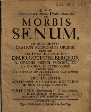 Exercitationem Inauguralem De Morbis Senum