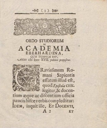 3-5, Ordo Studiorum in Academia Eberhardina, …