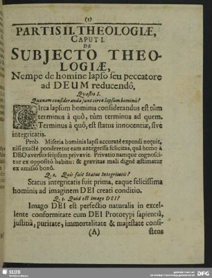 Partis II. Theologiae