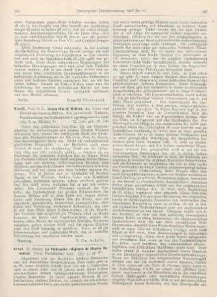 345-347 [Rezension] Arnal, André, La Philosophie religieuse de Charles Renouvier