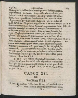 Caput XII. De Sanctitate Dei.
