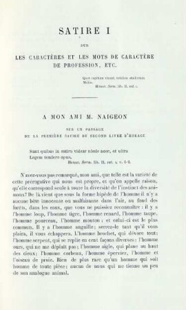 Satire I. Sur les caractères et les mots de caractère de profession, etc.