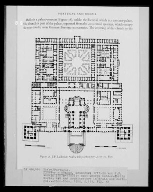 Mafra (Lissabon): Grundriss der Kloster- und Palastanlage