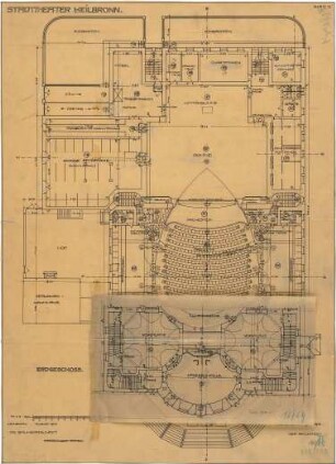 Fischer, Theodor; Heilbronn; Stadt-Theater - 2. Variante (Grundriss)