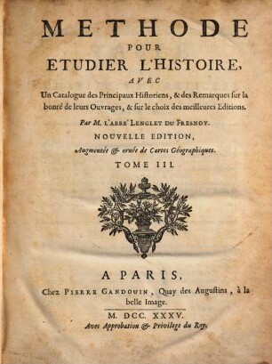Méthode pour étudier l'histoire, 3