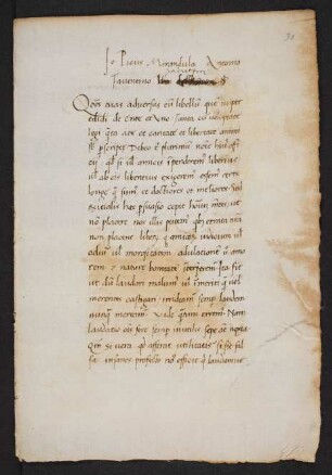 Epistola responsiva ad Antonium Faventinum de primis obiectionibus eiusdem