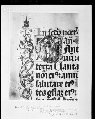 Psalterium — Initiale C mit der Kreuzabnahme