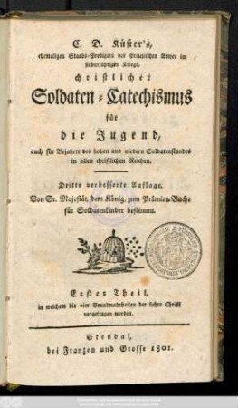 Theil 1: ... in welchem die vier Grundwahrheiten der Lehre Christi vorgetragen werden
