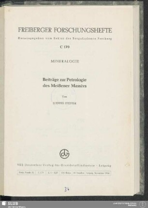 Beiträge zur Petrologie des Meissener Massivs