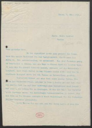 Brief an Erwin Lendvai : 03.03.1910
