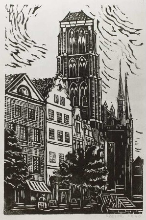 Ansicht der Marienkirche in Danzig