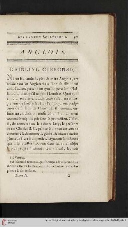 Anglois. Grinling Gibbons