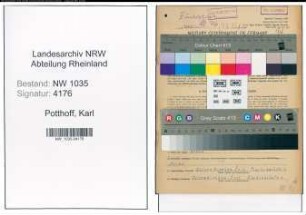 Entnazifizierung Karl Potthoff , geb. 17.02.1900 (Geraetemeister)