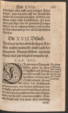 Die XVII Ursach.