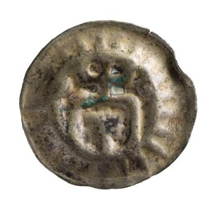 Münze, Hohlpfennig, Mitte 15. Jh