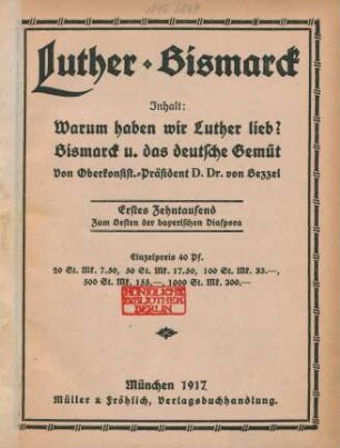 Luther - Bismarck