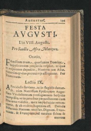 Festa Augusti.