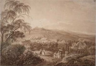 Ansicht von Herrnhut, Kupferstich, um 1800 : Zingg, Adrian : [Herrnhut] / A.Z. - [S.l.] , [um 1800]. - 1 Kunstbl. : Kupferst. ; 44 x 31 cm