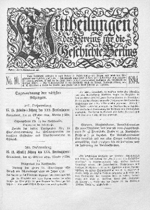 Tagesordnung der nächsten Sitzungen