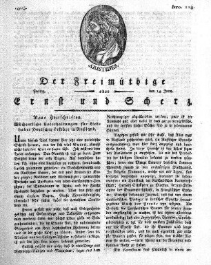 Nro. 118, Freitag, den 14. Juny 1805