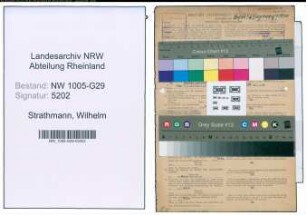 Entnazifizierung Wilhelm Strathmann , geb. 07.02.1914 (Bahninspektor)