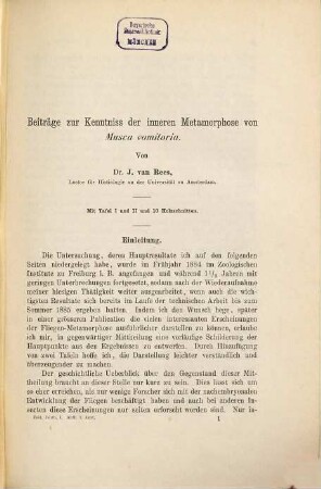 Zoologische Jahrbücher. Abteilung für Anatomie und Ontogenie der Tiere : Zeitschr. für Systematik, Geographie u. Biologie d. Tiere. 3. 1889, a