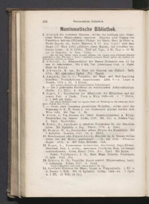Numismatische Bibliothek
