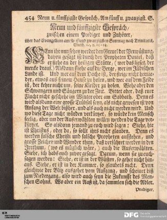 Neun und fünffzigste Gespräch, am fünff u. zwanzigsten Sonntag nach Trinitatis.