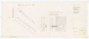 Wohnhaus F. Haas, Karlsruhe Ausführungsplanung: Handlauf Treppe: Ansicht 1:10, Details 1:1