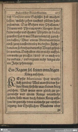 Ein Regent sol keinen unnötigen Krieg anfahen