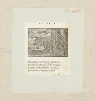 Plage der Finsternis, aus: Claude Paradin, "Quadrins historiques de la Bible", Lyon 1558