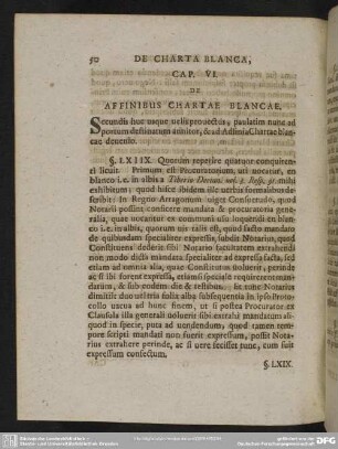 Cap. VI. De Affinibus Chartae Blancae